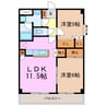 シャンテクレア 2LDKの間取り