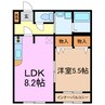 エステートピア岩崎台 1LDKの間取り