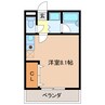 メゾンアイリス 1Kの間取り