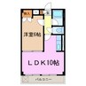 プロミネンス涼松 1LDKの間取り