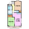 ヴィラオーク 2LDKの間取り