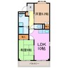 メルヴェーユK 2LDKの間取り