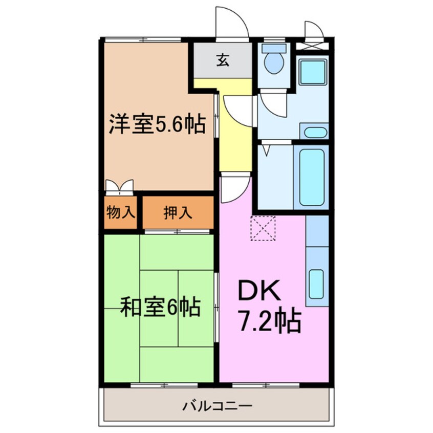 間取図 鈴の木ハイツＢ