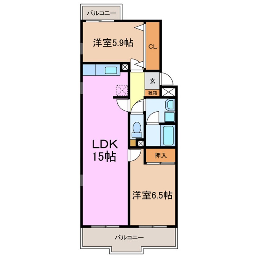 間取図 ヒルズ茶園