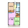 レジデンス香久山 2LDKの間取り