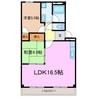 クリスタルパレス 2LDKの間取り