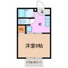 メゾンプロバンス 1Kの間取り