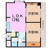 カネマンビル 2LDKの間取り