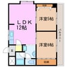 カネマンビル 2LDKの間取り