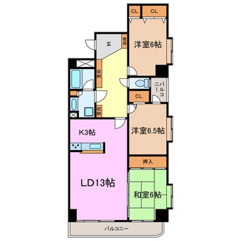 間取図 オーシャン50日進駅前