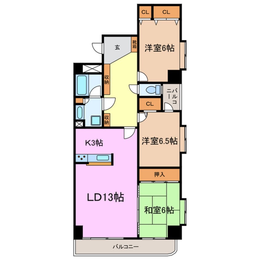 間取図 オーシャン50日進駅前