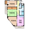 パレスT岩崎台 3DKの間取り