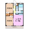 パークハウス梅森 2LDKの間取り