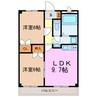 パークハウス梅森 2LDKの間取り
