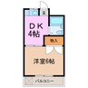 ヒルズ池下 1DKの間取り