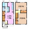プロヴァンス 2LDKの間取り