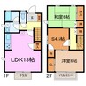 タウン三好ヶ丘 2LDK+Sの間取り