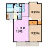 ライトヒルズ岩崎 2LDKの間取り
