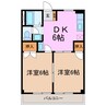 エポックハイツ 2DKの間取り