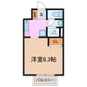 シャルムスズキ 1Kの間取り