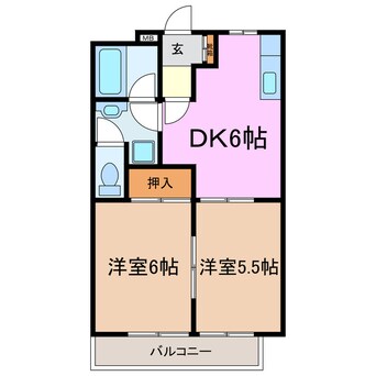 間取図 スプリング岩崎Ⅱ