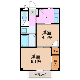 間取図 エクセルハイツ黒笹