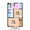 エクセルハイツ黒笹 2Kの間取り