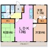 レジデンス赤池 3LDKの間取り