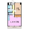ペアシティーⅠ 1LDKの間取り