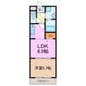 アムールMINERVA 1LDKの間取り