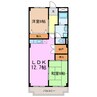 グランドハイツ日進 2LDKの間取り