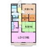 グリーンヒルズ三好丘 2LDKの間取り