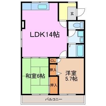 間取図 グリーンハイツ東山