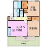 ワンダースクエア赤池 2LDKの間取り
