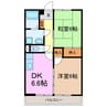 サンハイム 2DKの間取り