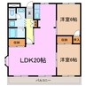 エラン平針 2LDKの間取り