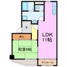 レジデンス蓮池 1LDKの間取り