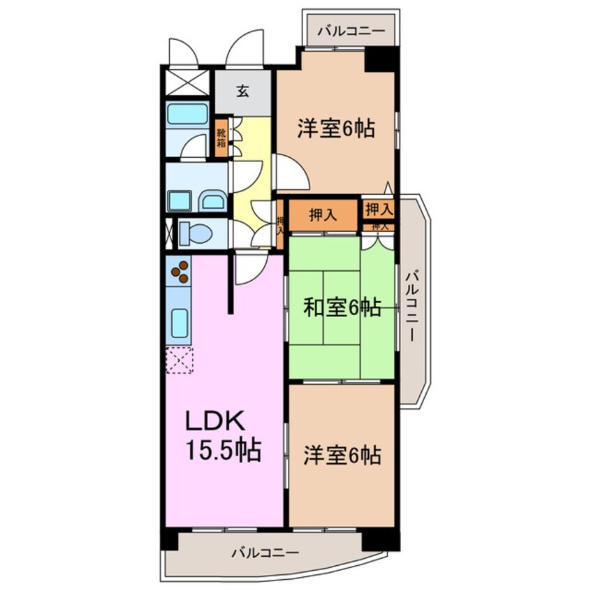 間取図 ヒルズ丸和