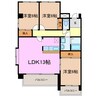 ハイツ平針 3LDKの間取り