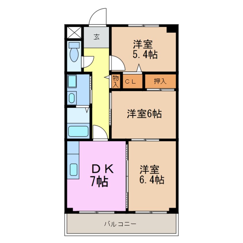 間取図 レイクアベニュー白鳥