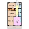 レイクアベニュー白鳥 3DKの間取り