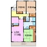 ミッシェル香久山 3LDKの間取り