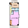 ロイヤルハイツ平針 1LDKの間取り