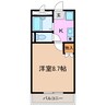 アネックス香久山 1Kの間取り