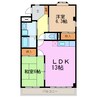メゾンけやき 2LDKの間取り