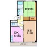 WING香久山 2DKの間取り