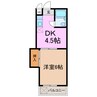 メゾン・ジーエム 1DKの間取り