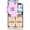 ファミールはらた 2LDKの間取り
