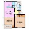 アーバンヒルズ黒笹Ａ 2LDKの間取り