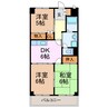 コーポ都 3DKの間取り